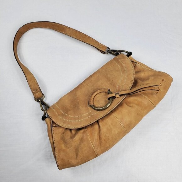 Hype Women's Brown Shoulder Bag Leather Detachable Strap Inner Pockets - Picture 2 of 16